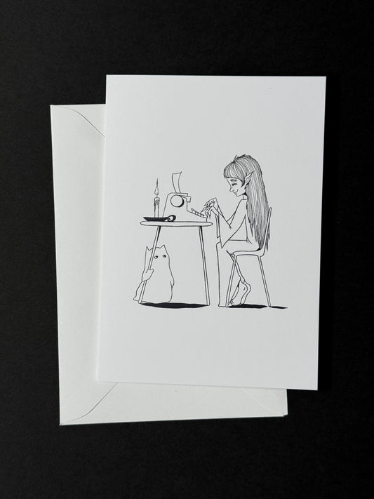 Writing Greeting Card